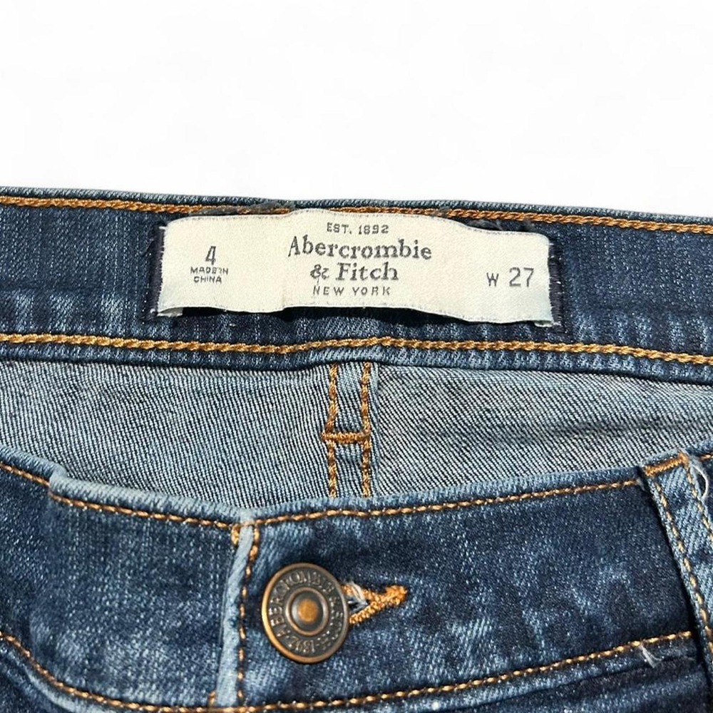 y2k Abercrombie & Fitch low rise dark wash denim shorts Size 4 - Picture 2 of 4